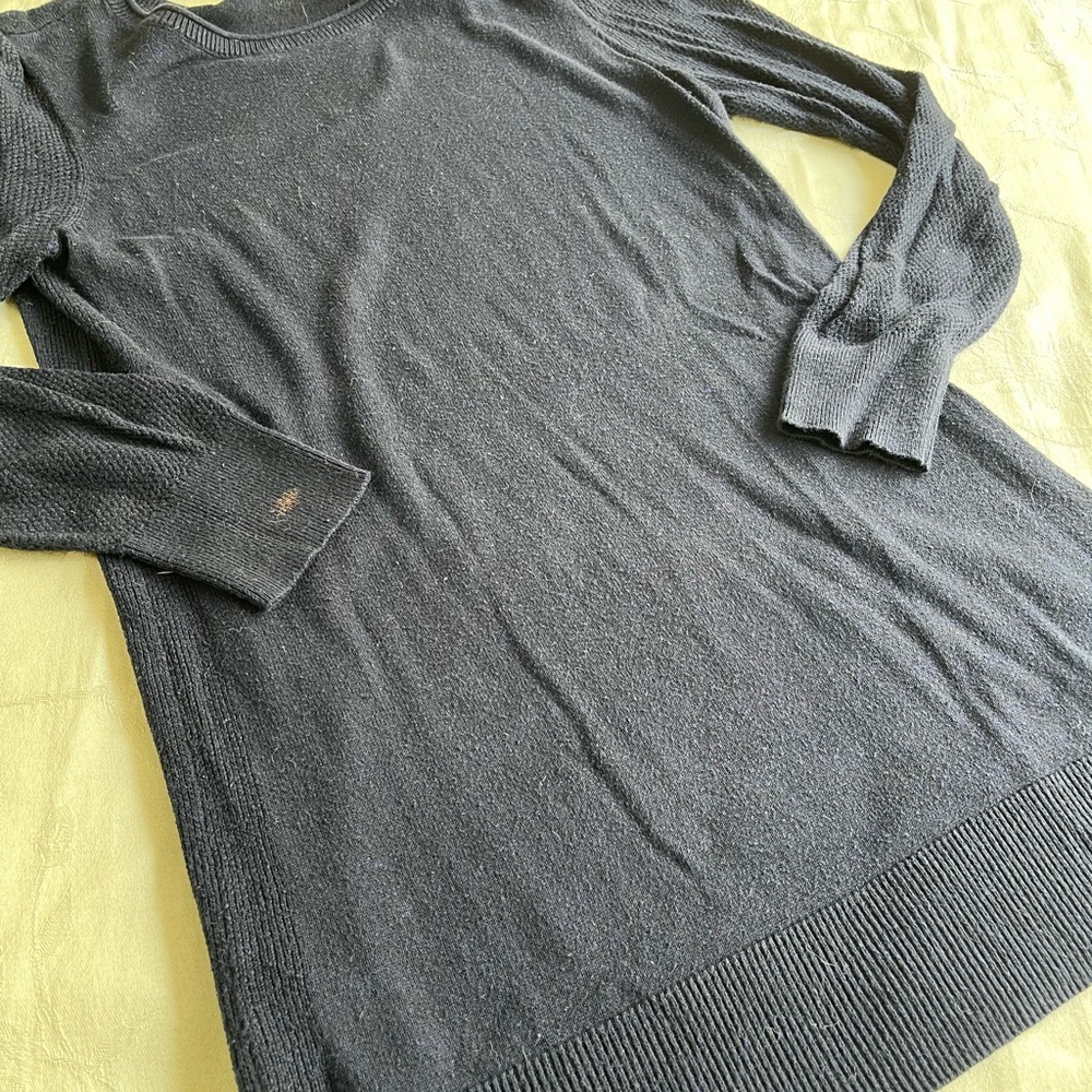 Gray Long Sleeve Sweater Dress